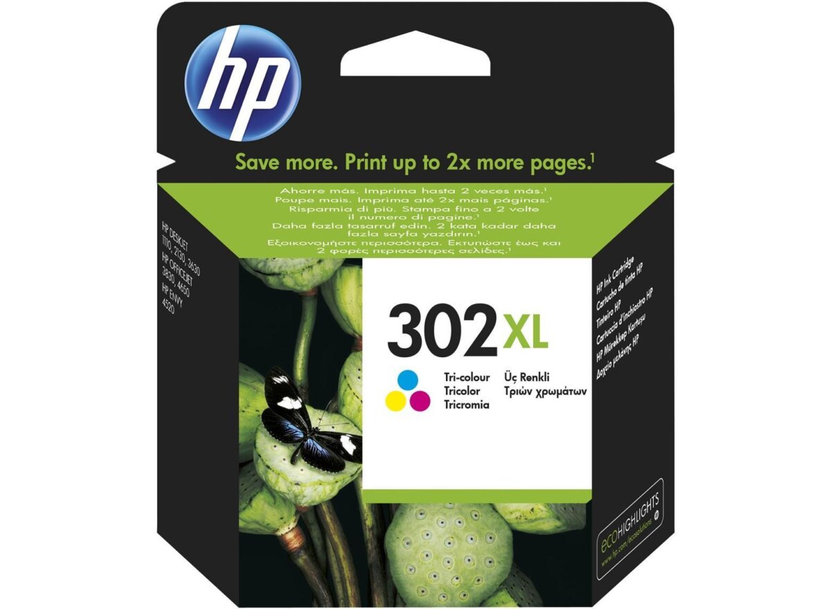 Hp Μελάνι No 302XL Έγχρωμο