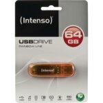USB Stick Intenso 64GB 2.0 Rainbow Line Orange - Image 3