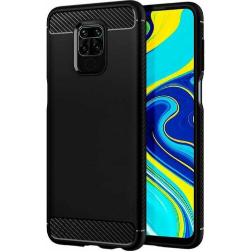 Θήκη Σιλικόνης για Redmi Note 9 Carbon Μαύρη