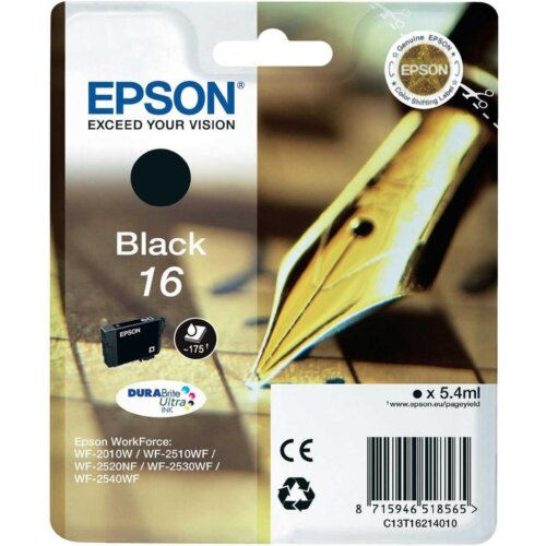 Γνήσιο Epson Μελάνι No 16 T162140 Μαύρο