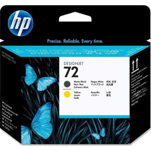 Ink HP No 72 Printhead Matte Black & Yellow