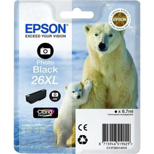 Epson Μελάνι 26XL Photo Black