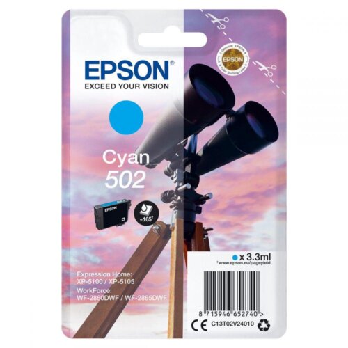 Epson Μελάνι No 502 Κυανό