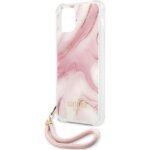 Original Faceplate Case Guess for iPhone 12 / 12 PRO (Marble Collection / pink) - Image 4