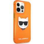 Original Faceplate Case Karl Lagerfeld for iPhone 13 PRO MAX / Orange Transparent Fluo - Image 4