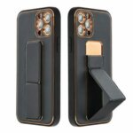 Forcell Leather Case Kickstand for Iphone 13 Pro Max Black - Image 2