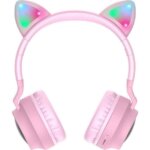Hoco W27 Cat Ear Wireless Headphones Pink - Image 3