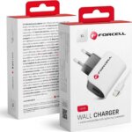Forcell Φορτιστής Λευκός με Θύρα USB-A και Καλώδιο Lightning - Image 2