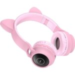 Hoco W27 Cat Ear Wireless Headphones Pink - Image 4