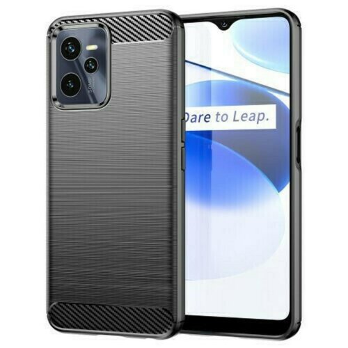 Θήκη για Realme C35 Carbon Silicone Black