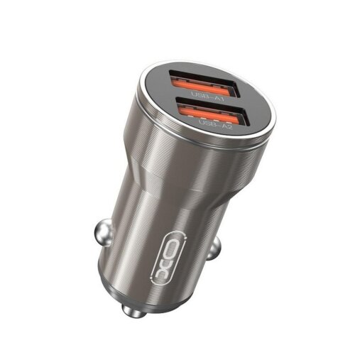 Car Charger XO 2xUSB 2.4A +microUSB Cable