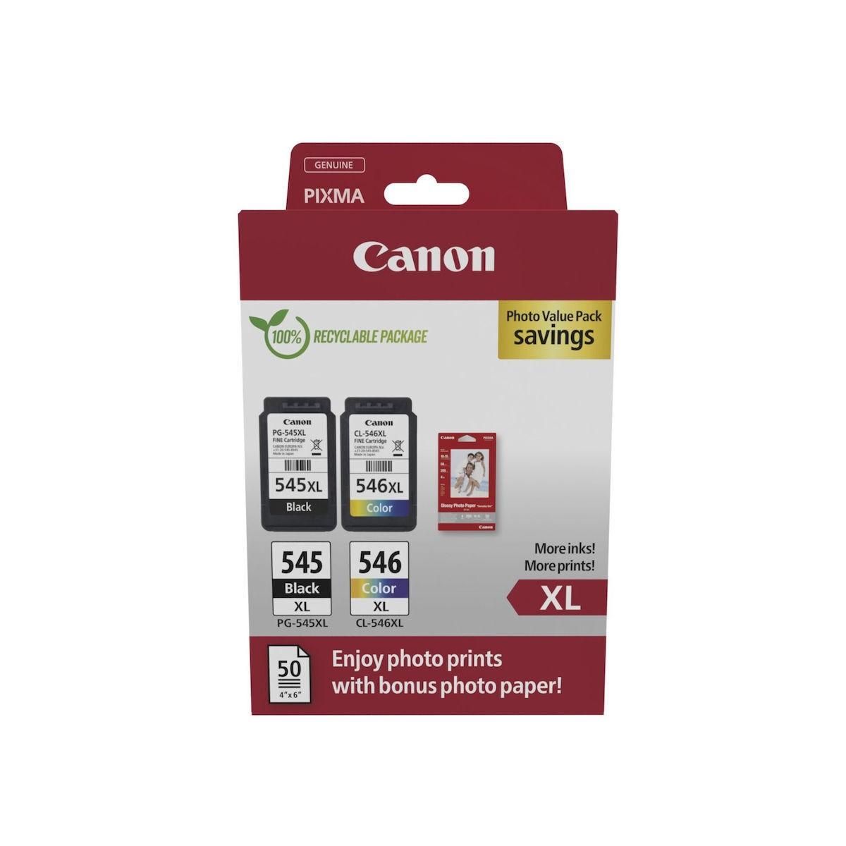 Canon PG-545XL, CL-546XL High Capacity Black/Tricolor - Image 1