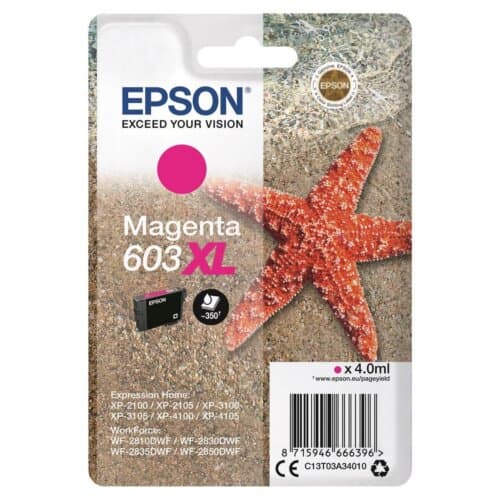 Γνήσιο Epson Inkjet 603XL T03A340 Μάτζεντα 4ml