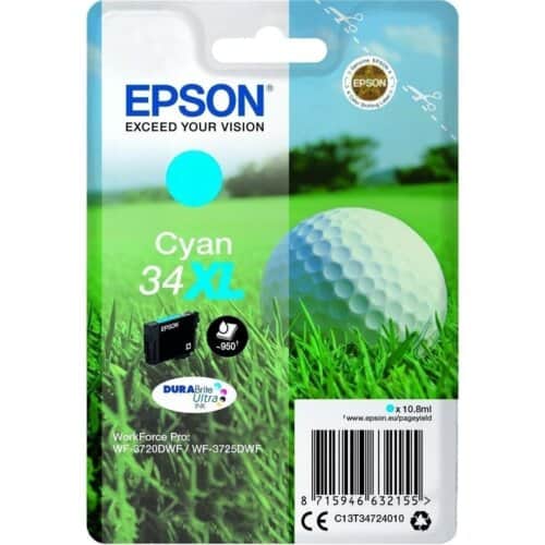 Epson Μελάνι No 34XL Κυανό