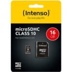Micro SD Card Intenso 16GB Class 10 Incl.Adaptor - Image 2
