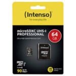 Micro SD Intenso 64GB Card Class 10 UHS-I Professional - Image 2