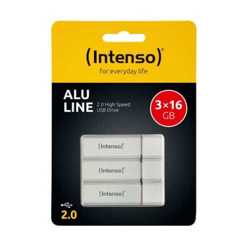 USB Stick Intenso 3 x 16GB Triple Pack Ασημί