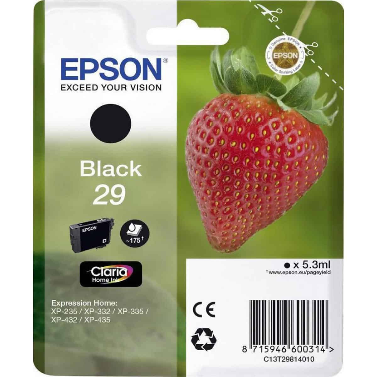 Epson Μελάνι No 29 Μαύρο Epson Μελάνι No 29 Μαύρο
