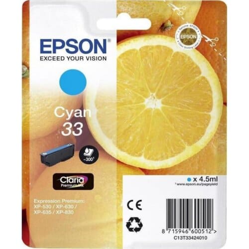 Epson Μελάνι 33 Κυανό