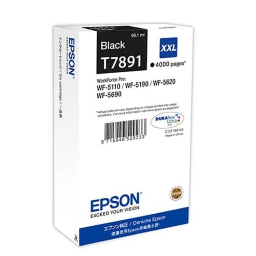 Γνήσιο Epson Μελάνι T7891 XXL Μαύρο 4k