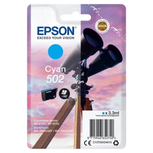 Epson Μελάνι No 502 Κυανό