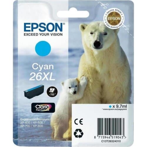 Epson Μελάνι 26XL Κυανό