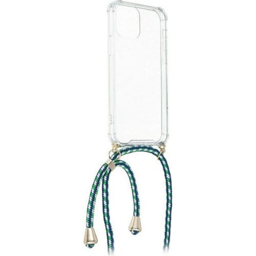 Θήκη Samsung A22 5G Διάφανη με Λουρί Πράσινο