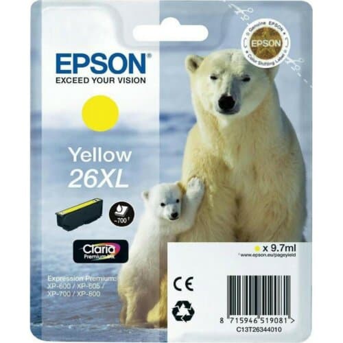 Epson Μελάνι 26XL Κίτρινο