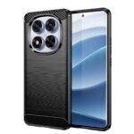 Θήκη Σιλικόνης Xiaomi Redmi Note 14 Pro 5G Carbon Μαύρη