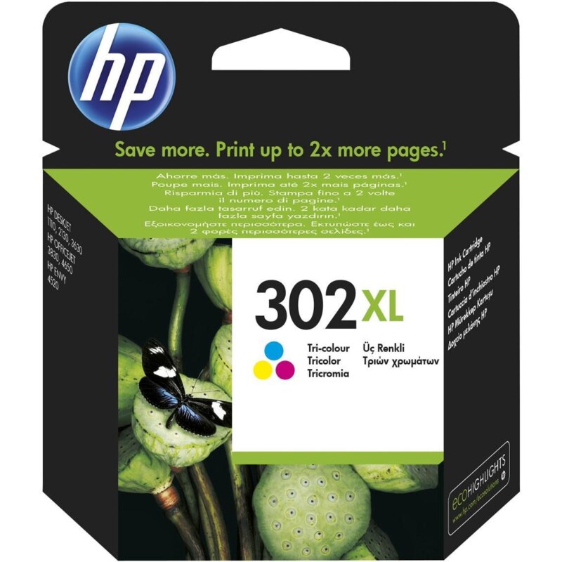 Hp Μελάνι No 302XL Έγχρωμο