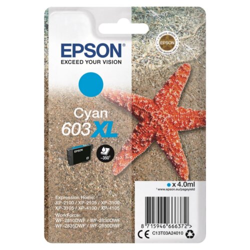 Γνήσιο Epson Inkjet 603XL T03A240 Κυανό 4ml