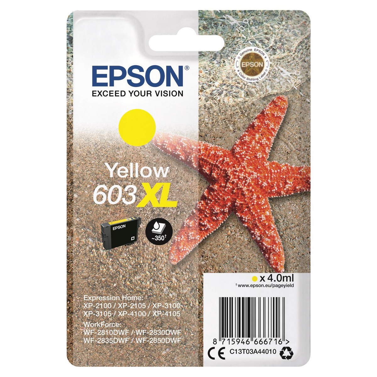 Γνήσιο Epson Inkjet 603XL T03A440 Κίτρινο 4ml