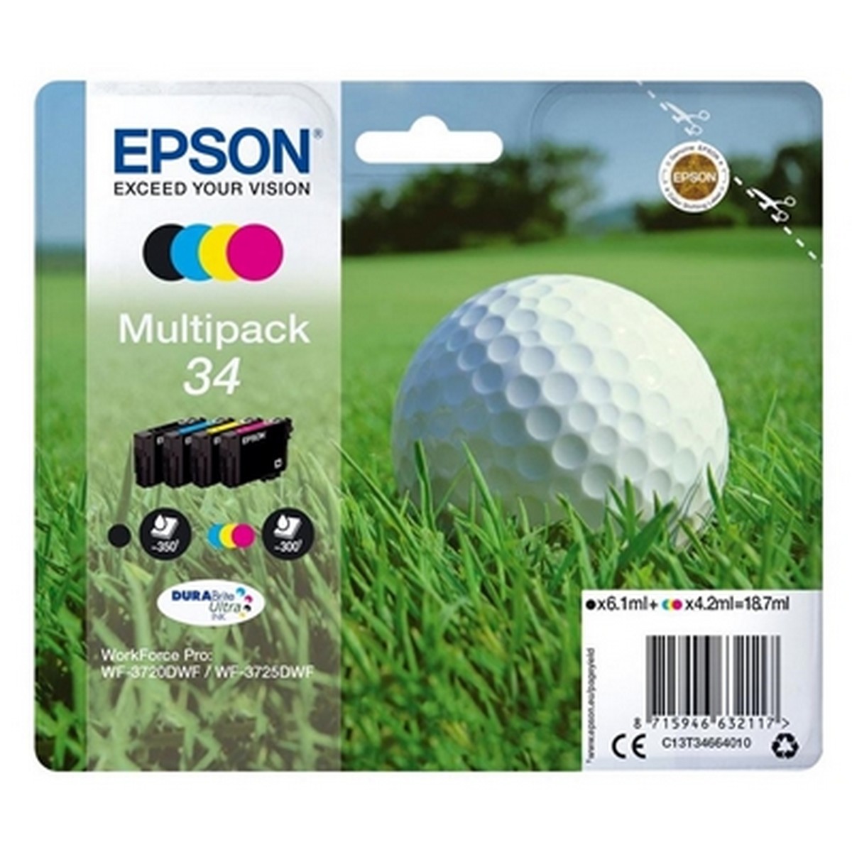 Γνήσιο Epson Inkjet No 34 T346640 4 χρώματα