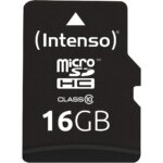 Κάρτα Micro SD Intenso 16GB Class 10 + Adaptor