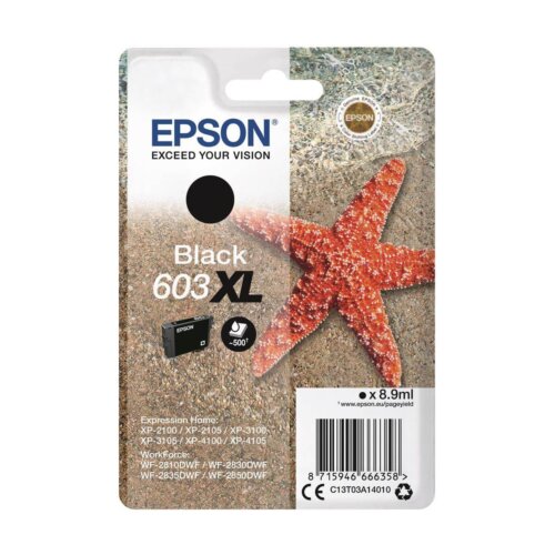 Γνήσιο Epson Μελάνι 603XL C13T03A140 Μαύρο