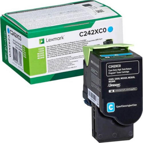 Toner Laser Lexmark C242XC0 Cyan -3.5k Pgs