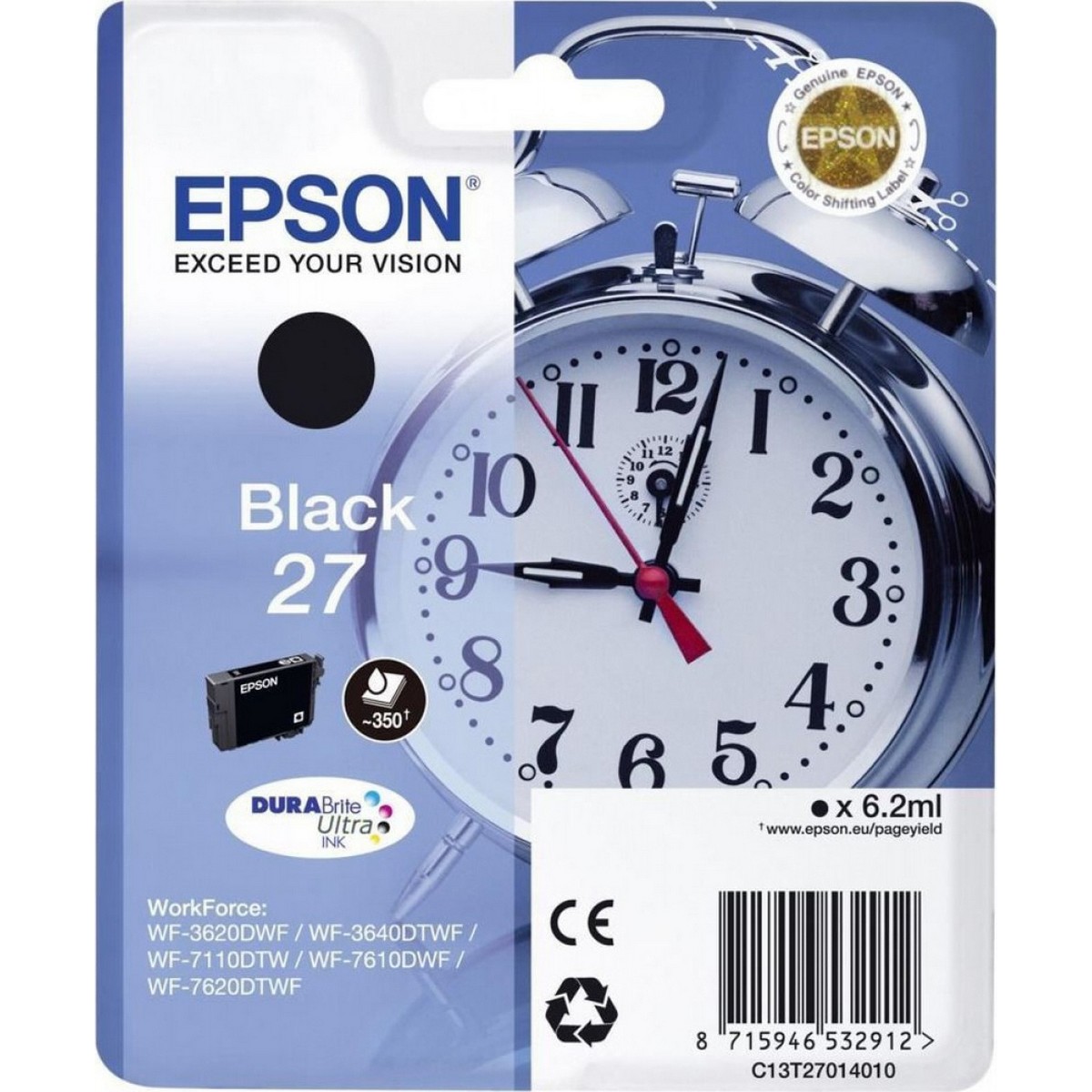 Epson Μελάνι No 27 Μαύρο