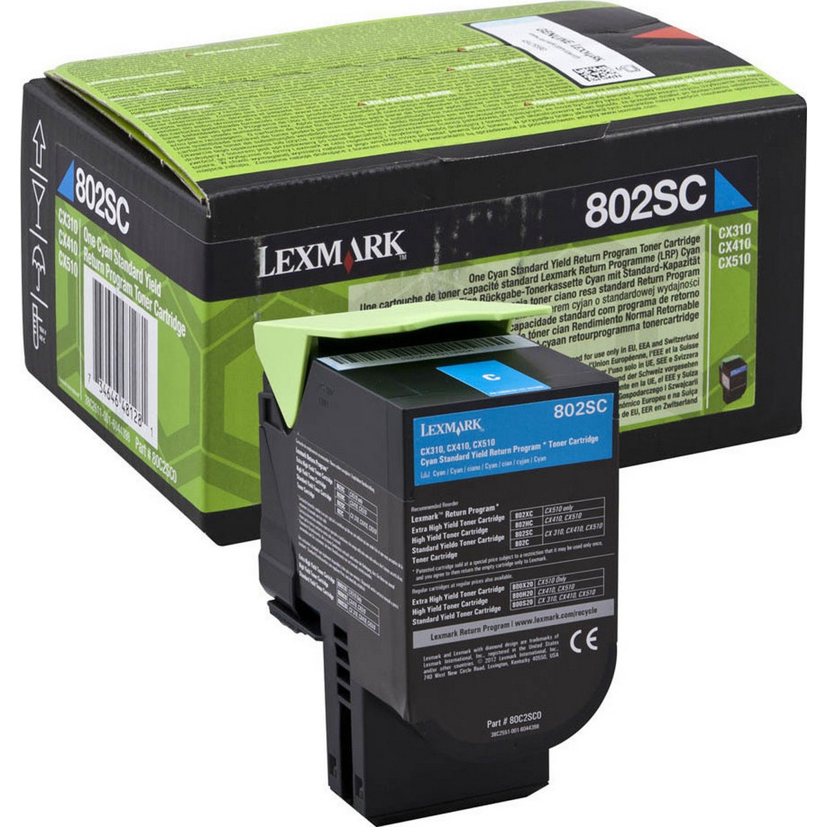 Toner Laser Lexmark 80C2SC0 Standar Cyan -2k