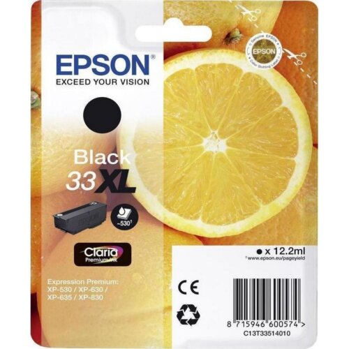 Γνήσιο Epson Μελάνι No 33XL Μαύρο 12.2 ml