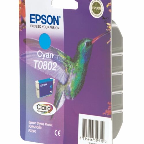 Γνήσιο Epson Μελάνι T0802 Κυανό 900 σελίδες