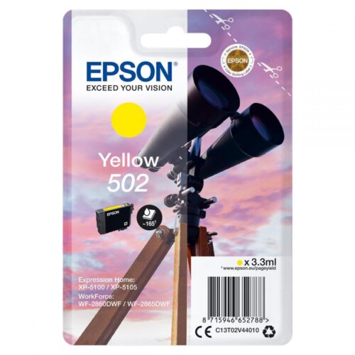 Epson Μελάνι No 502 Κίτρινο