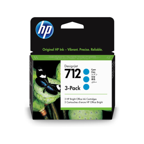 HP No 712 3-Pack 29-ml Cyan Ink Cartridge