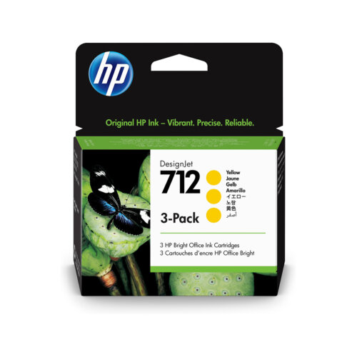 HP No 712 3-Pack 29-ml Yellow Ink Cartridge
