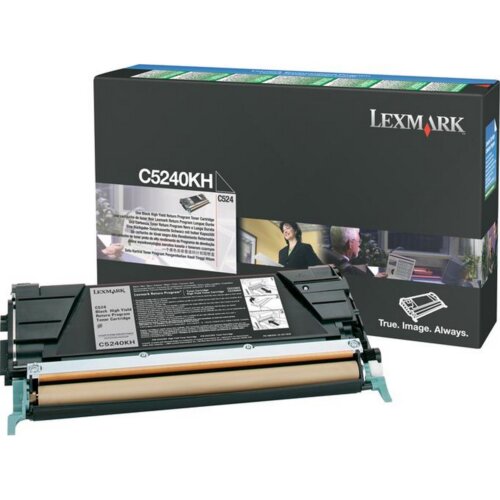 Toner Laser Lexmark C5240KH Black Yield 8K Pgs