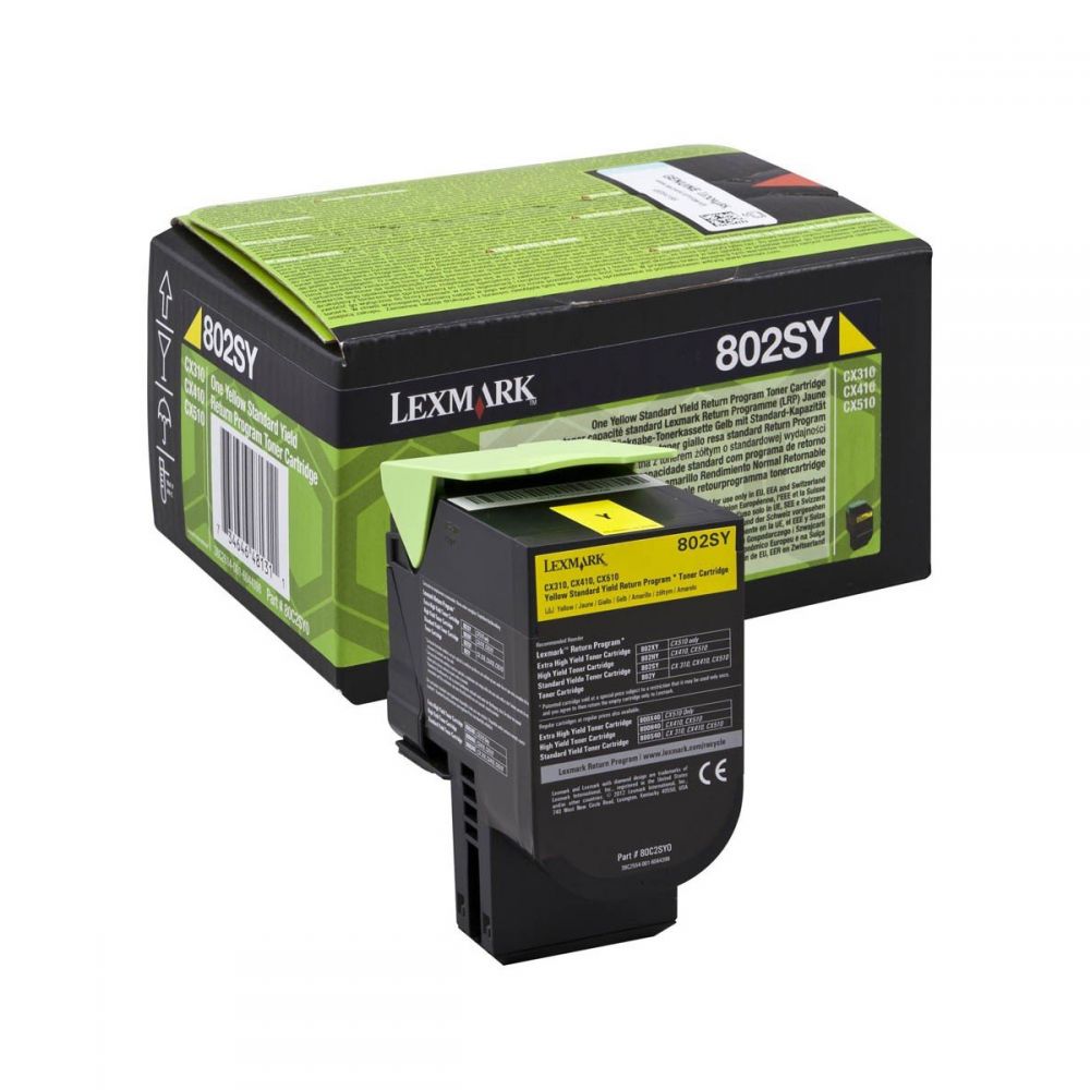 Toner Laser Lexmark 80C2SY0 Yellow -2k Pgs