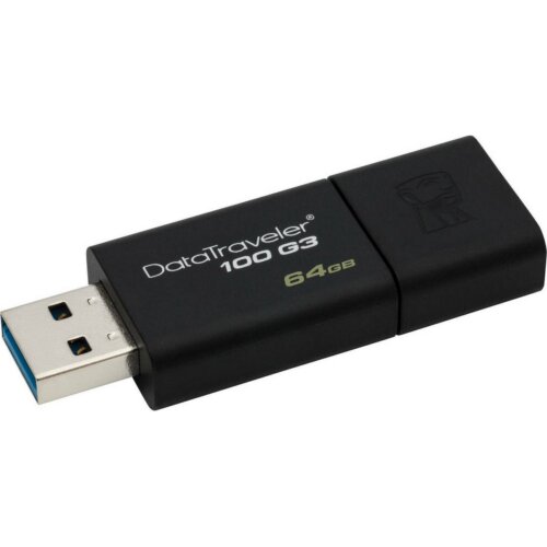 Στικάκι USB Kingston DT100 G3 64GB Μαύρο
