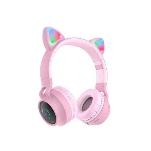 Hoco W27 Cat Ear Wireless Headphones Pink