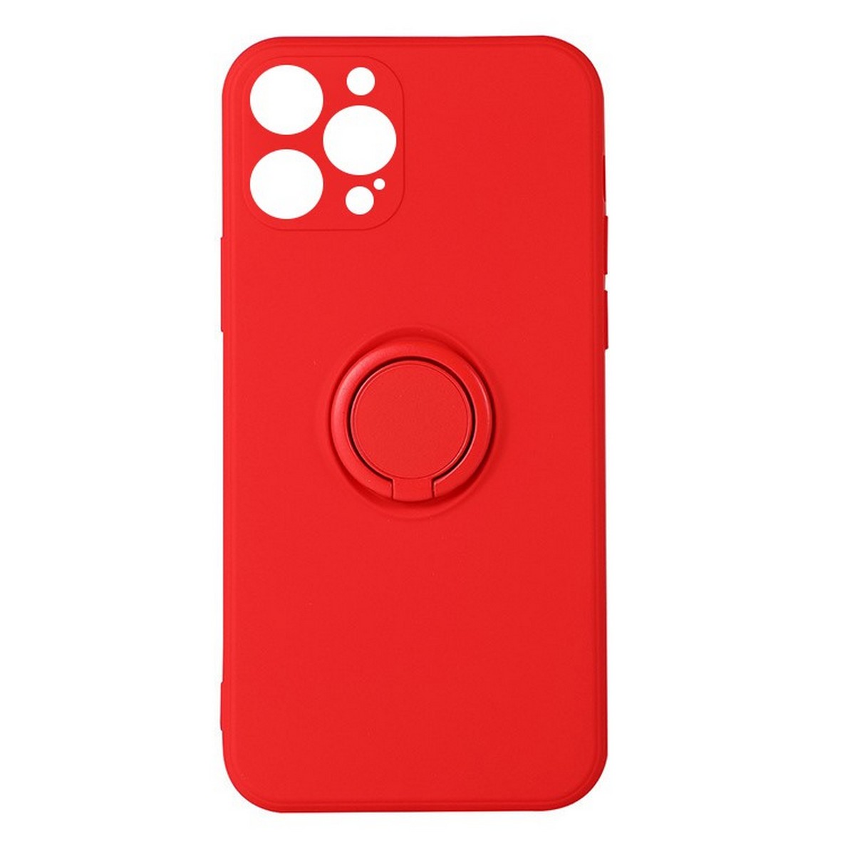 Θήκη Σιλικόνης Iphone 13 Pro Max Κόκκινη με δαχτυλίδι