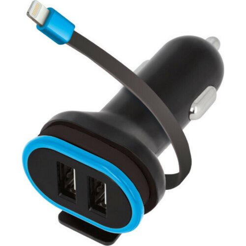Car Charger Forever 2x USB 3A with Lightning