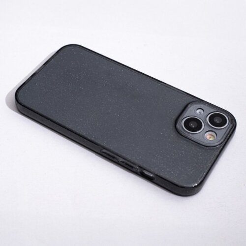 Θήκη Σιλικόνης Iphone 16 Pro Μαύρη με γκλίτερ